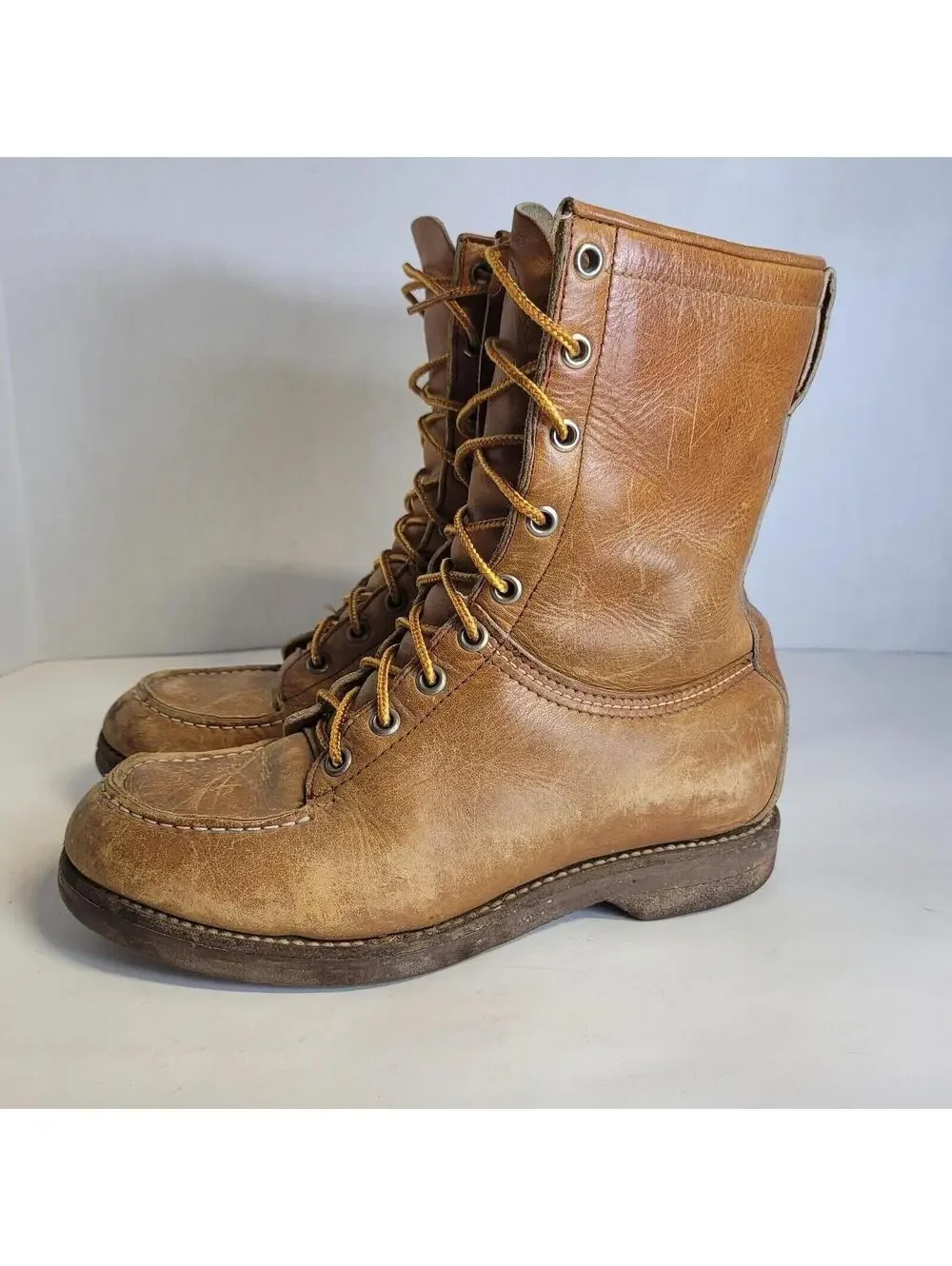 Chippewa Leather Work Boots Wisconsin Size 6 B Vtg 9